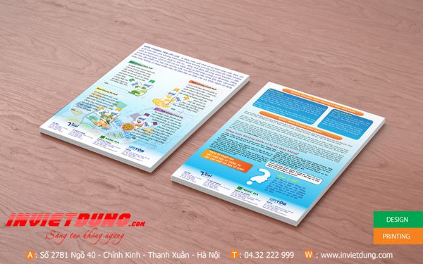 Mẫu tờ rơi nước khoáng thiên nhiên, nước uống tinh khiết